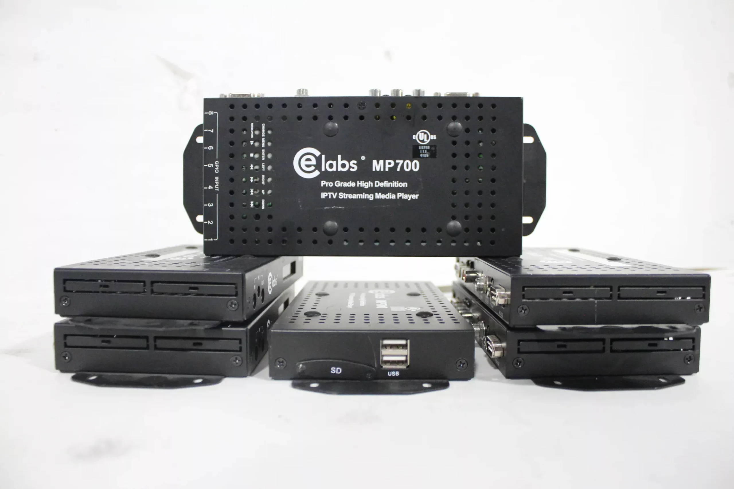(6) CE Labs Pro High Grade MP700 Commercial IPTV Media Player w/ Power Adapter & Remote