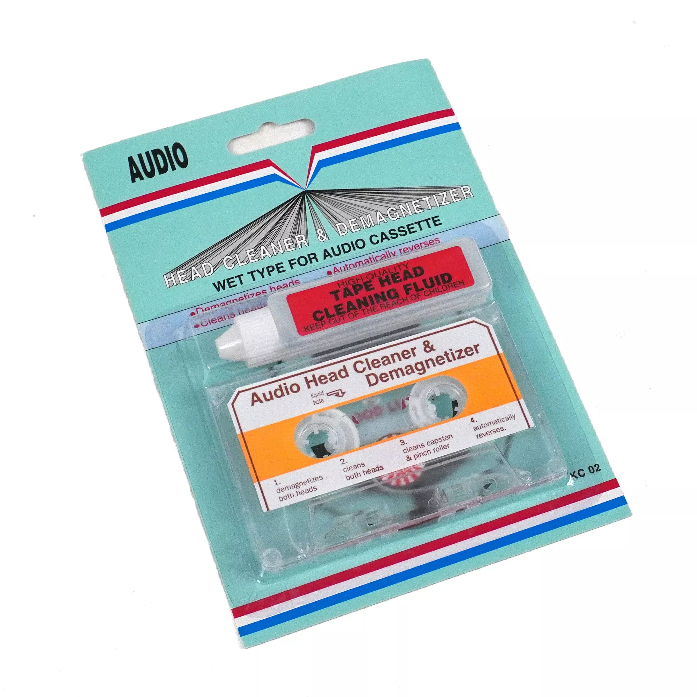 Audio Head Cleaner & Demagnetizer for Cassette Tapes
