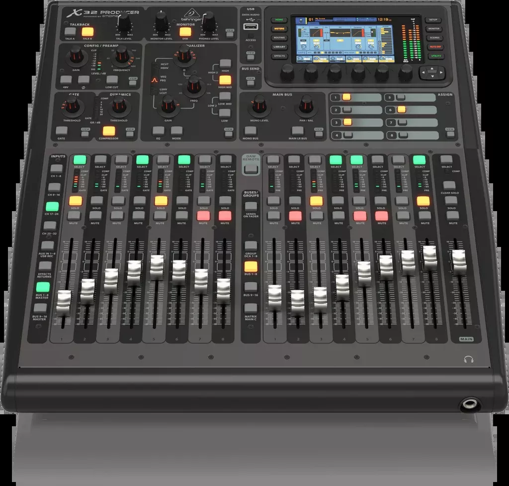 Behringer X32 Producer 40-Input, 25-Bus Rack-Mountable Digital Mixing Console with 16 Programmable Midas Preamps