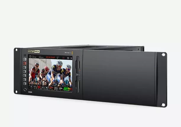 Blackmagic HyperDeck Extreme Rack Kit, Rack mount 2 HyperDeck Extreme 8K HDR or HyperDeck Extreme Control units side by side with this lightweight kit that's perfect for road cases or equipment racks