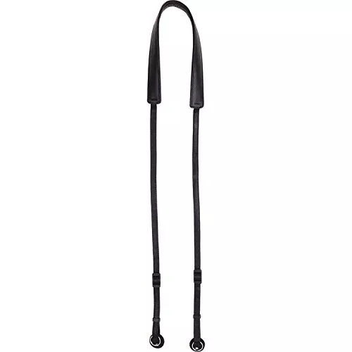 Cecilia Gallery 2.5cm/1" Adjustable Leather Camera Strap with Leather Tabs, Black