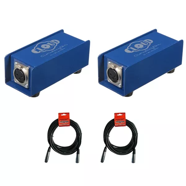 Cloud Microphones Cloudlifter CL-1 Mic Activator (2-Pack) with 2x XLR-XLR Cable Bundle