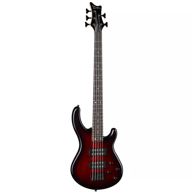 Dean Edge 2 5-String Bass Guitar Trans Red E2 5 SM TRD