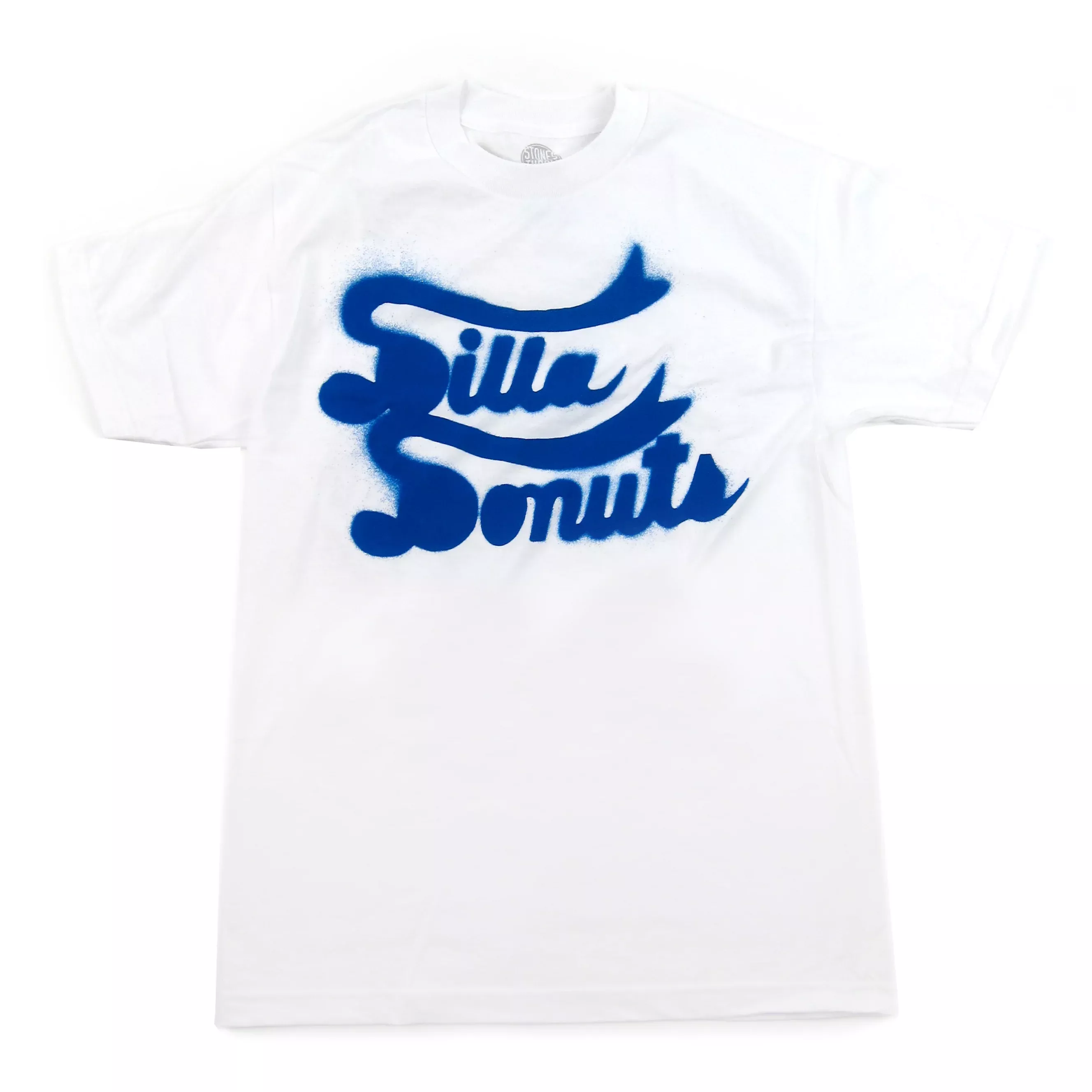 Dilla Donuts Stencil Shirt - White / Blue