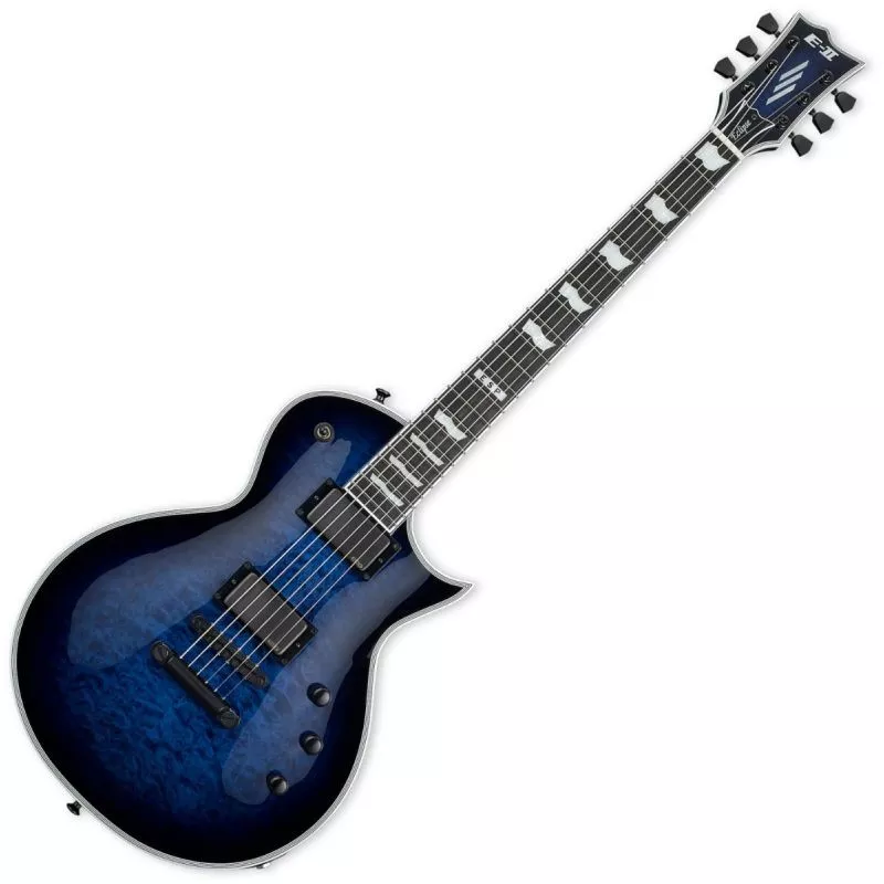 ESP E-II Eclipse QM Electric Guitar Reindeer Blue B-Stock