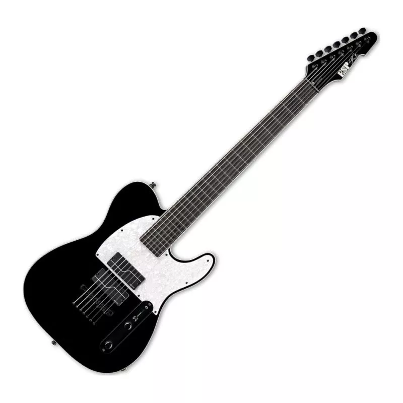 ESP Stef-T7B Baritone Electric Guitar in Black