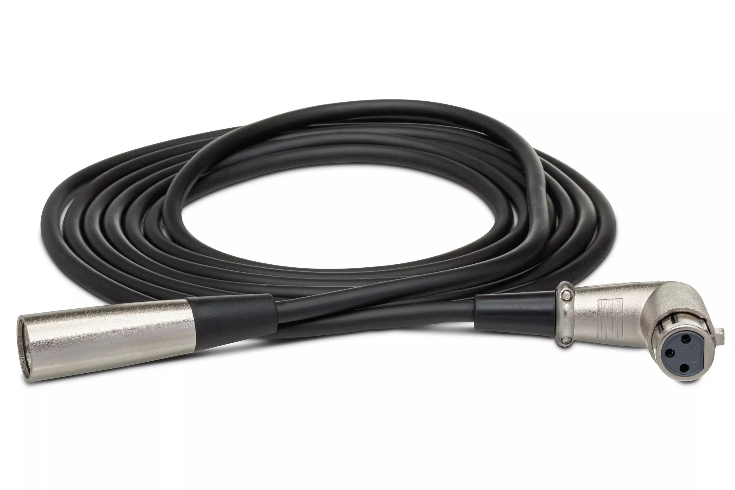 HOSA - Balanced Interconnect, Right-angle XLR3F to XLR3M, 10 ft