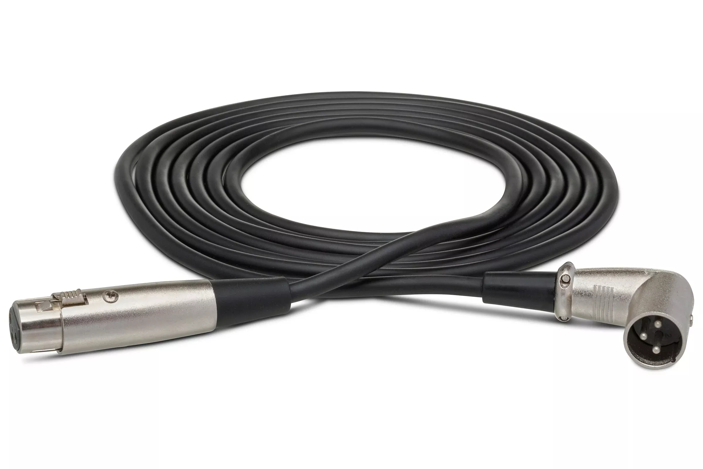 HOSA - Balanced Interconnect, XLR3F to Right-angle XLR3M, 5 ft