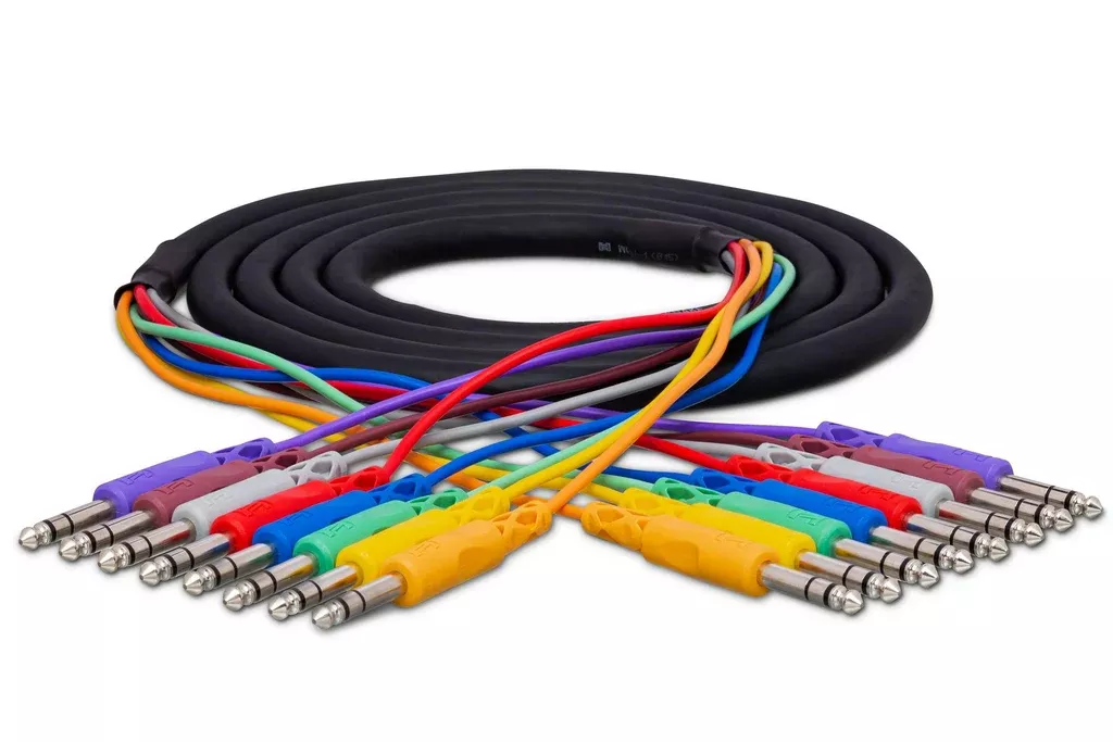 HOSA - Balanced Patch Cables, 1/4 in TRS to Same, 1 ft