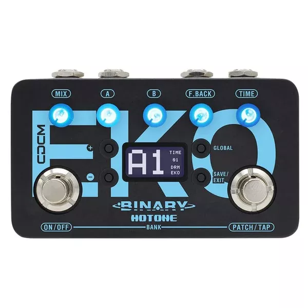 Hotone Binary Eko Multi-Mode Tap Tempo Digital Delay Echo Guitar Bass Effects Pedal