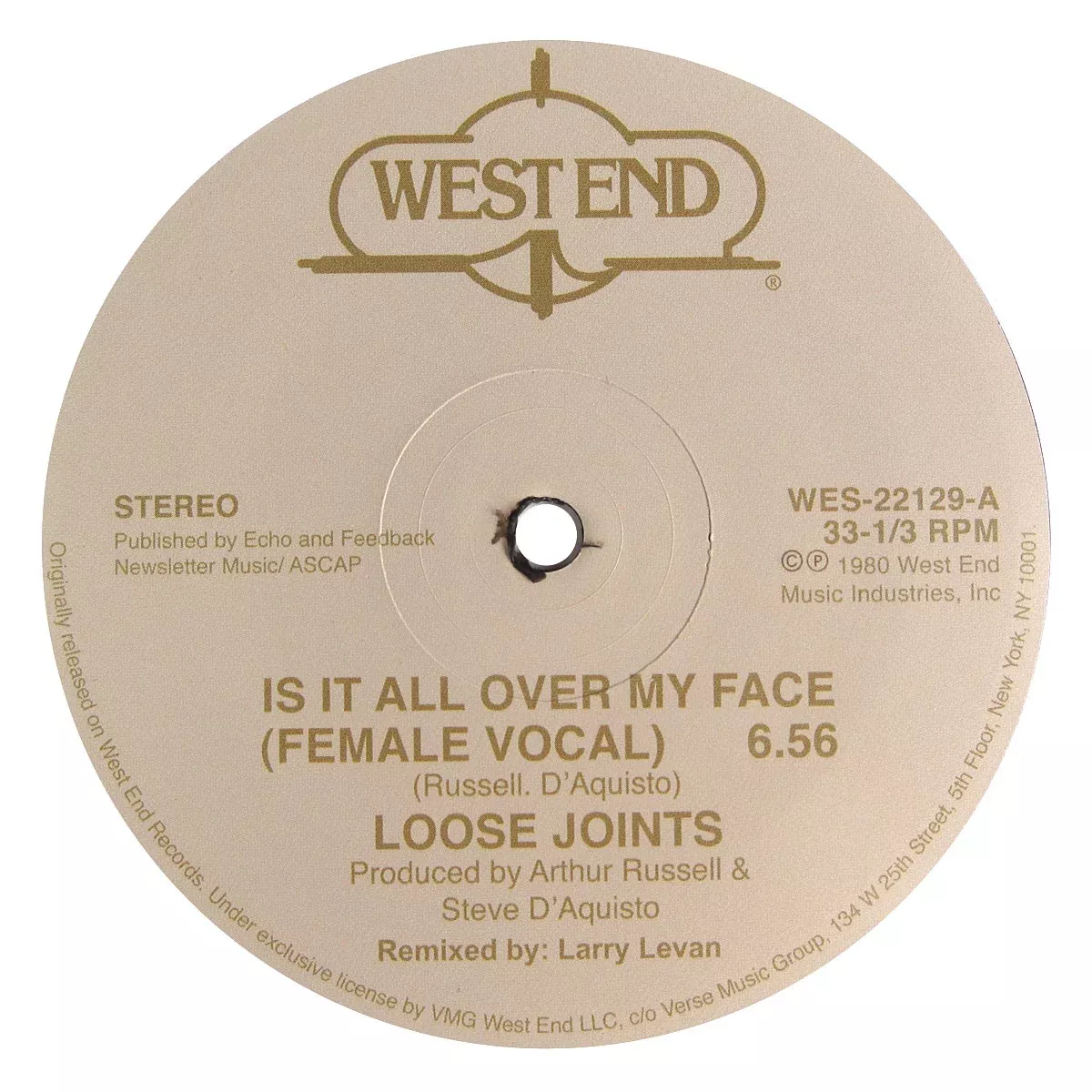 Is It All Over My Face Vinyl 12"