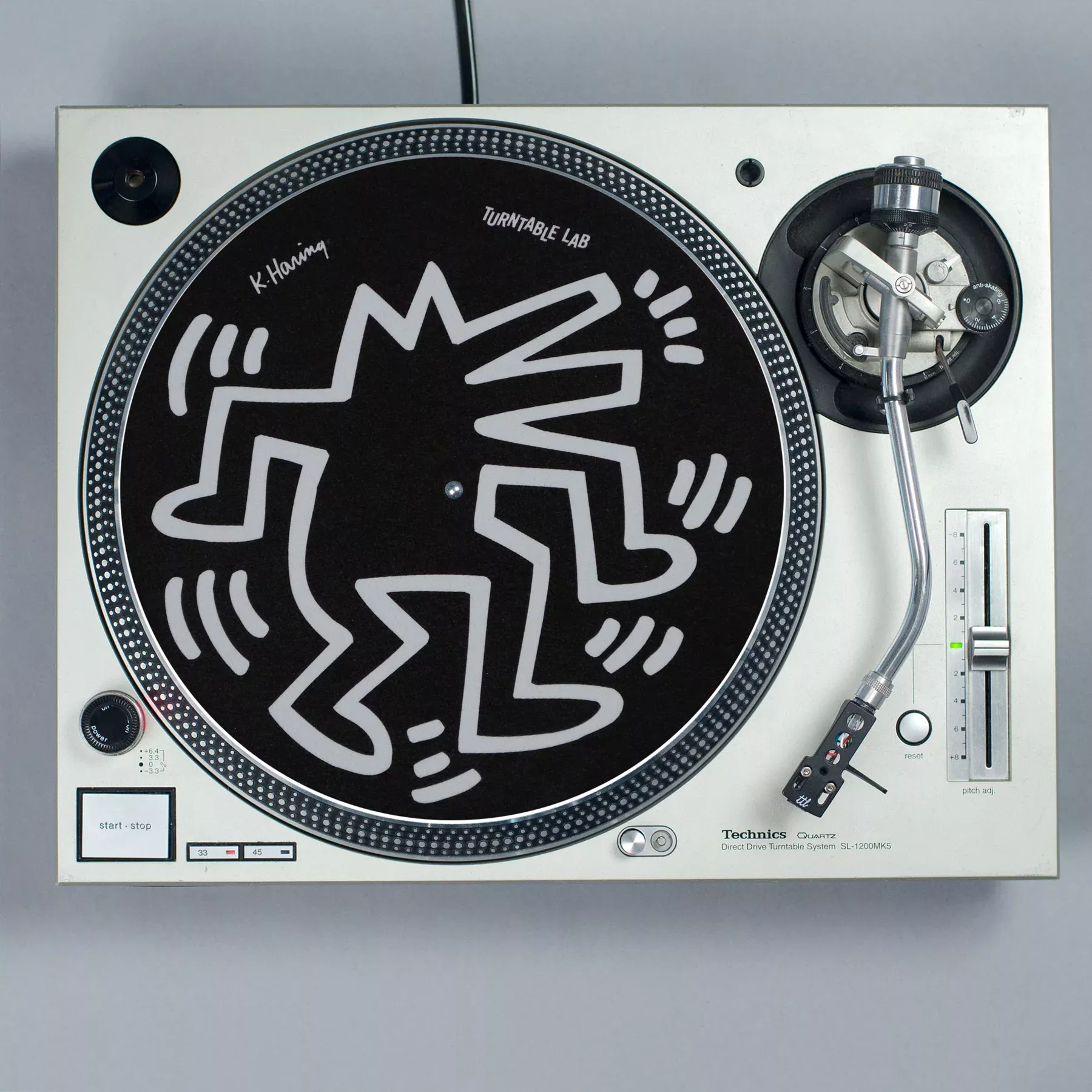 Keith Haring Dancin' Reversible Record Mat - Black / Grey