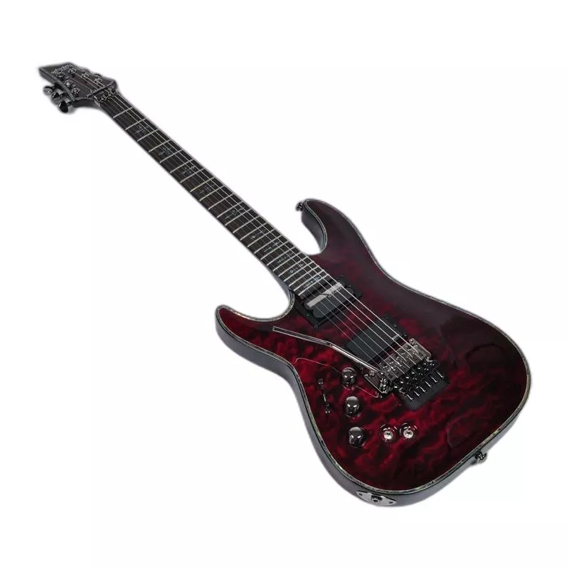 Schecter Hellraiser C-1 FR S LH guitar in Black Cherry