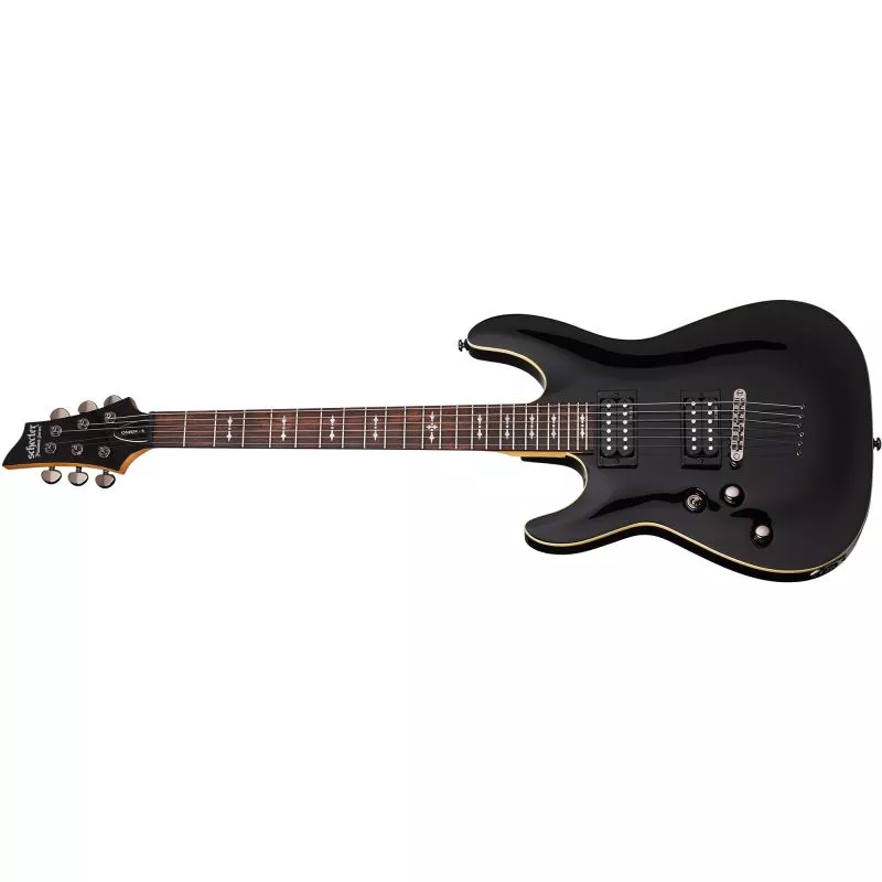 Schecter Omen-6 LH guitar in Gloss Black
