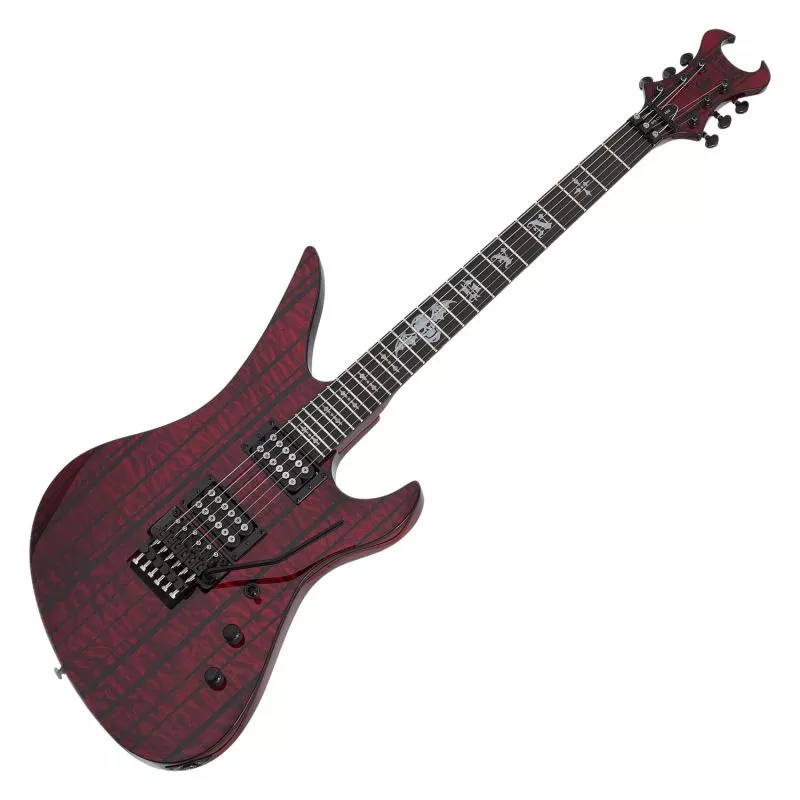 Schecter Synyster Standard Plus guitar in Transparent Deep Red