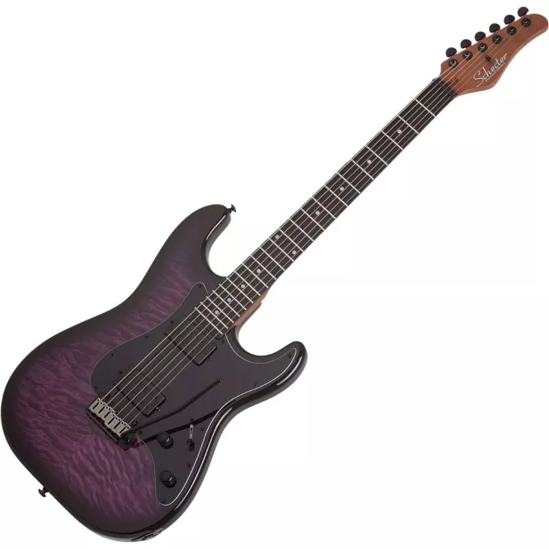 Schecter Traditional Pro Guitar Transparent Purple Burst