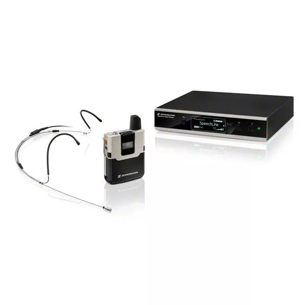 Sennheiser SL HEADMIC SET DW-4-US R - Wireless headmic set. Includes (1) SL Headmic 1 (omnidirectional, condenser), (1) SL Bodypack DW, (1) SL Rack Receiver DW, (1) BA 30 rechargeable battery, (1) power supply, (1) pouch and (1) GA 4 rackmount kit