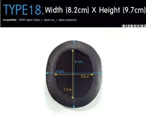 SONY 211566803 SONY Original Earpads Replacement for headset, Compatible with Sony MDR-7506, MDR-V6, MDR-CD900ST. (Packaged 1 pair (2 pieces)