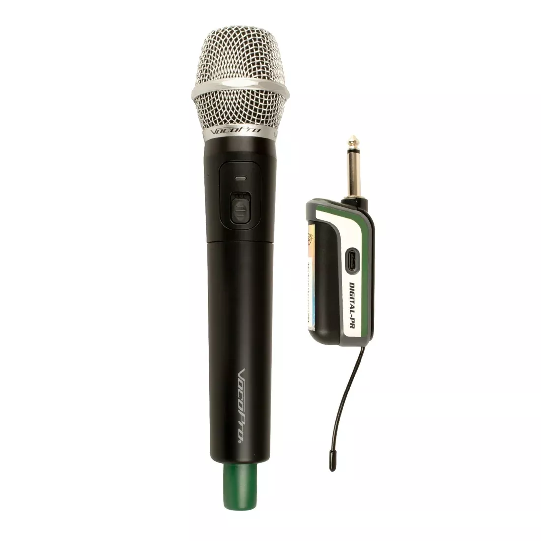 VocoPro Digital-PR-G - Pro-Grade Digital Wireless Microphone System with Compact USB-Powered Rechargeable Plug-In Receiver.